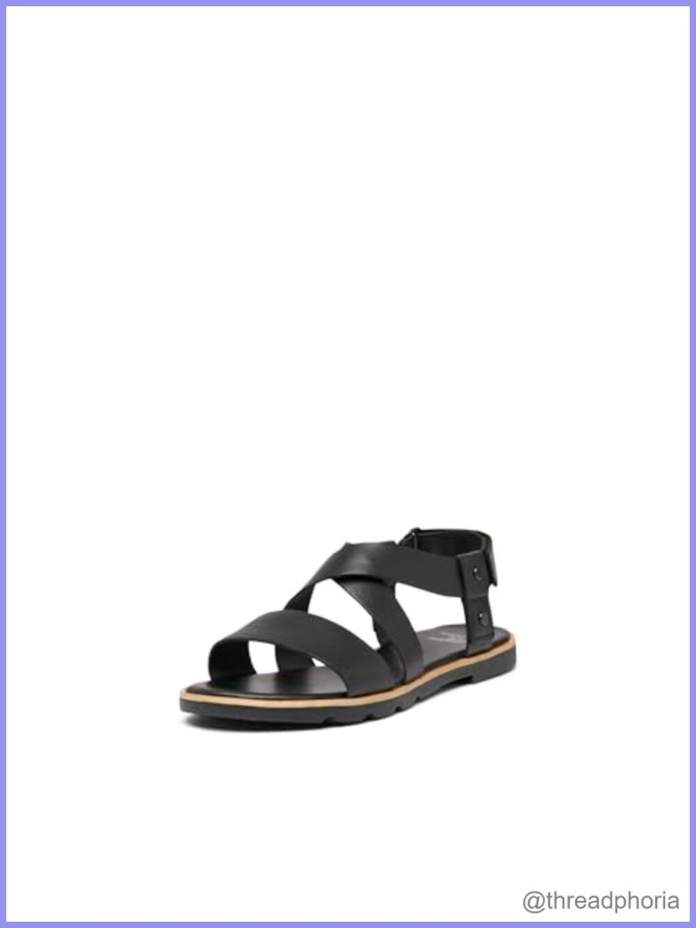 Sorel Ella III Crisscross Sandals Full Grain Leather Flats